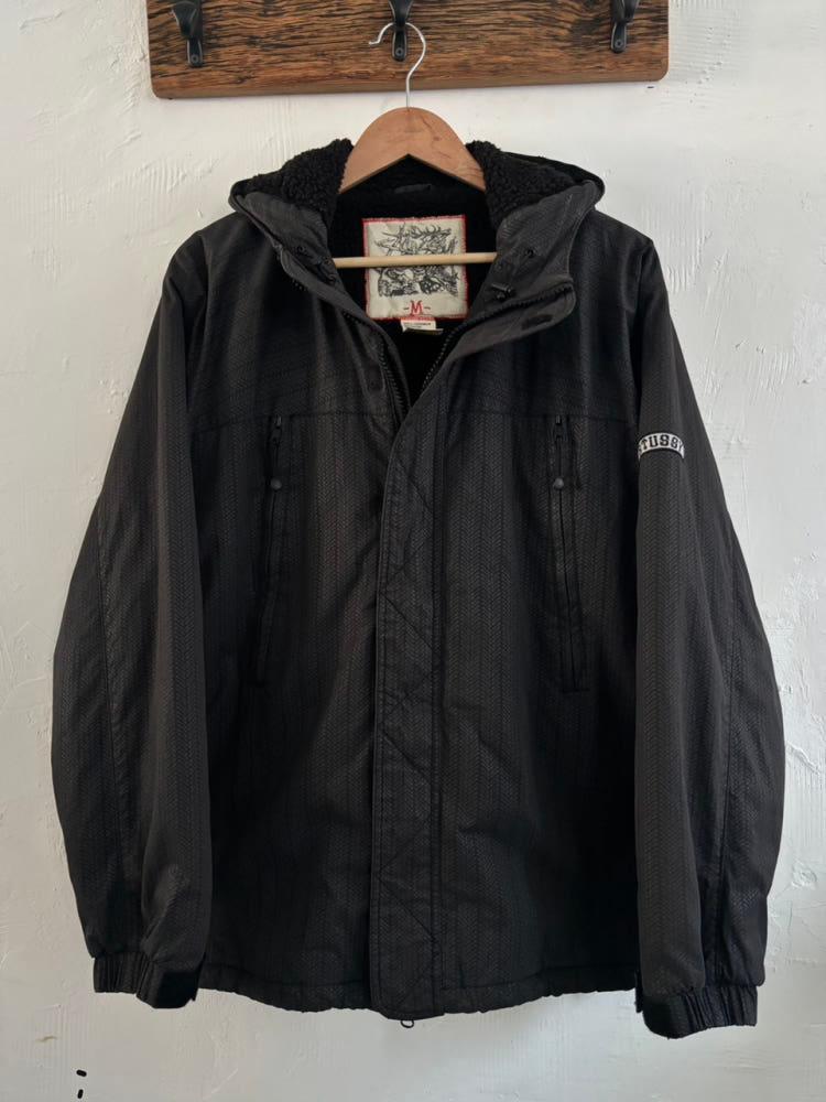 Stussy 올드 스투시 차콜 헤링본 후드 자켓 6