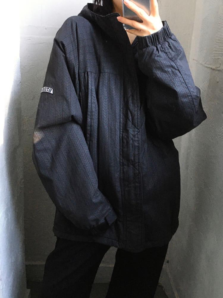 Stussy 올드 스투시 차콜 헤링본 후드 자켓 3