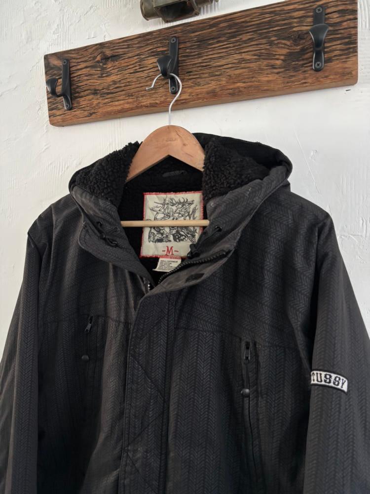 Stussy 올드 스투시 차콜 헤링본 후드 자켓 7