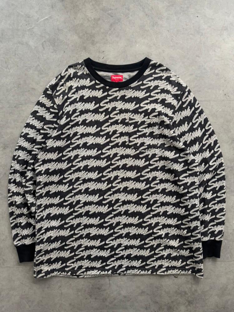 Supreme 슈프림 19SS 시그니처 스크립트 로고 롱슬리브 6