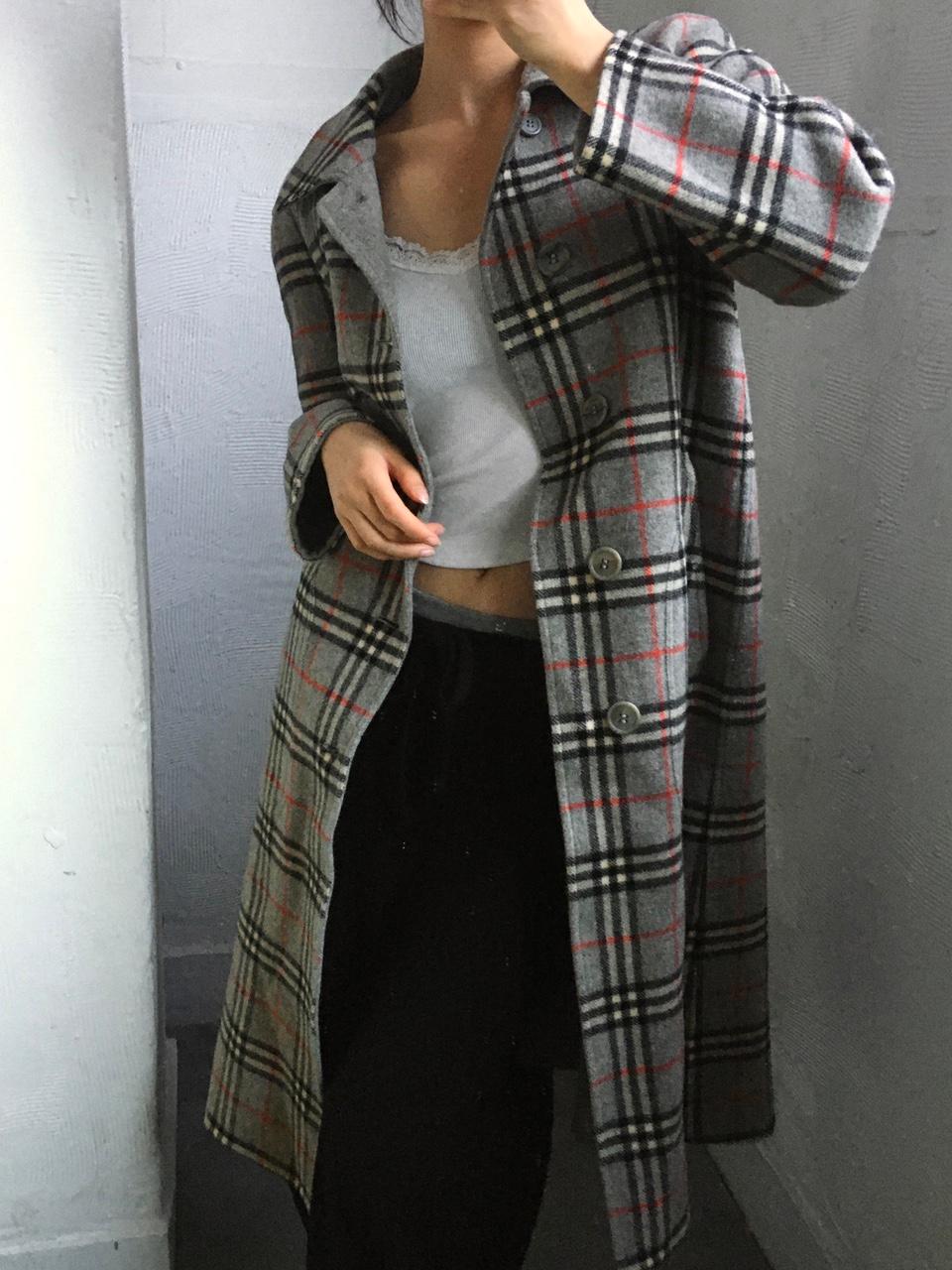 Burberrys 버버리 90s 리버시블 노바체크 그레이 울 롱 코트 2