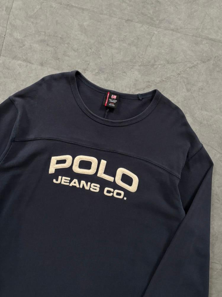 Polo 폴로 진스 네이비 아치로고 롱슬리브 3