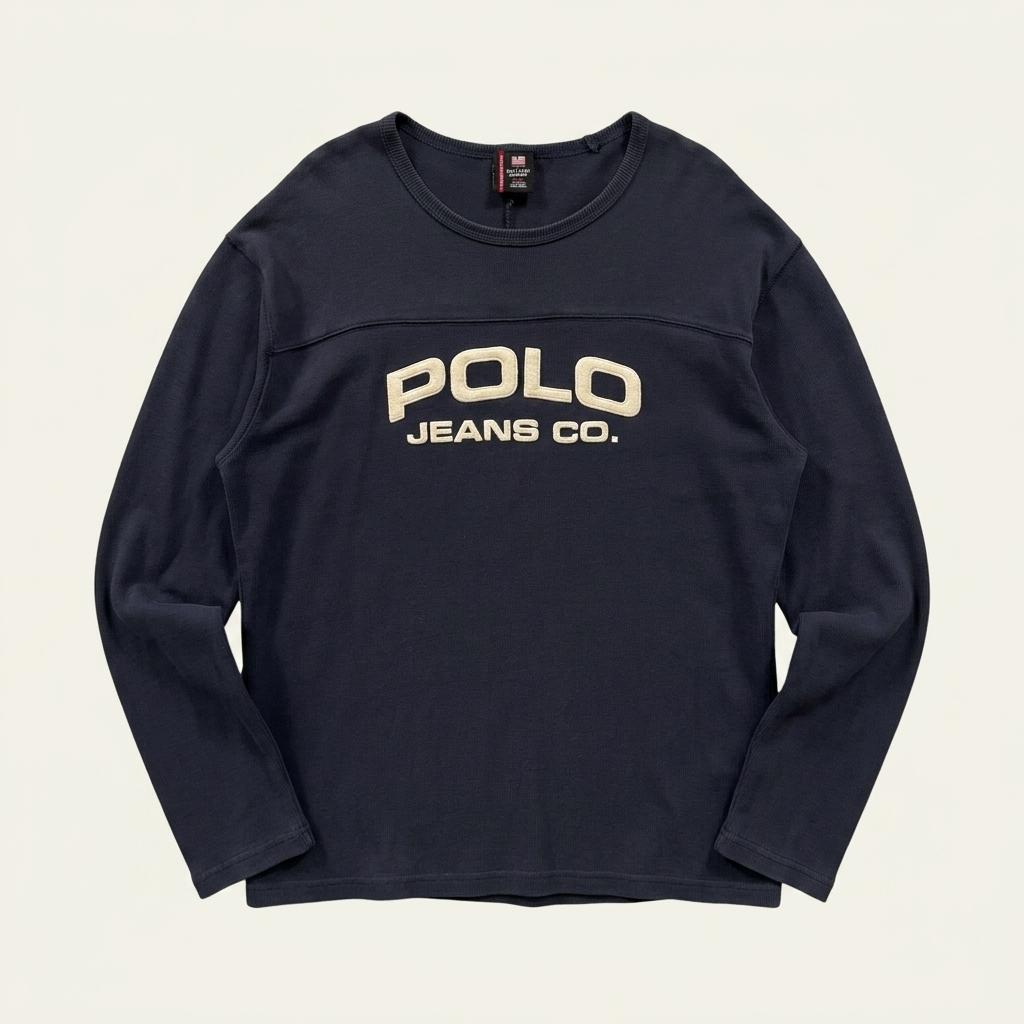 Polo 폴로 진스 네이비 아치로고 롱슬리브 1