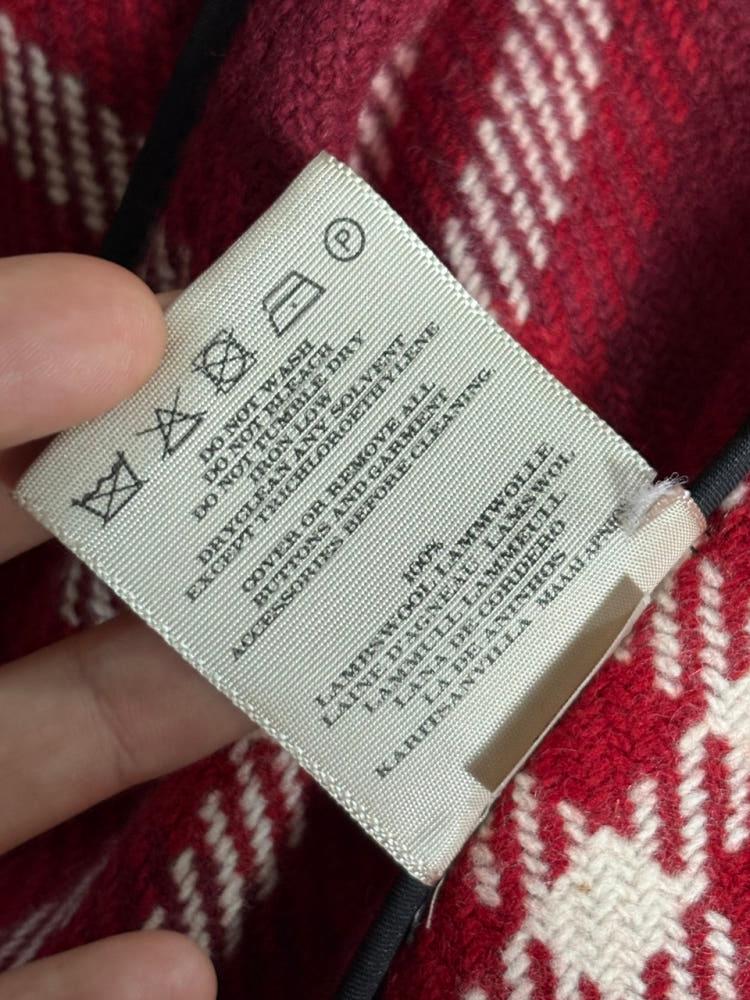 Burberry 버버리 레드 체크 울 더플 코트 11