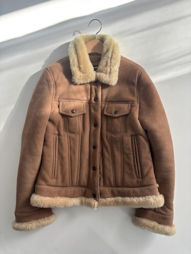 Schott NYC 쇼트 스웨이드 퍼 무스탕 6