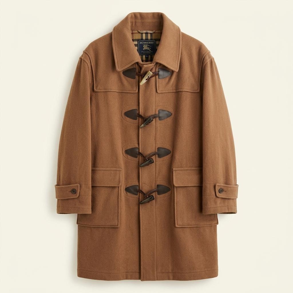 (중고) Burberry 버버리 브라운 울 더플코트 1