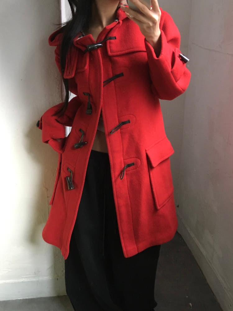 Burberry 버버리 레드 더플 코트 4