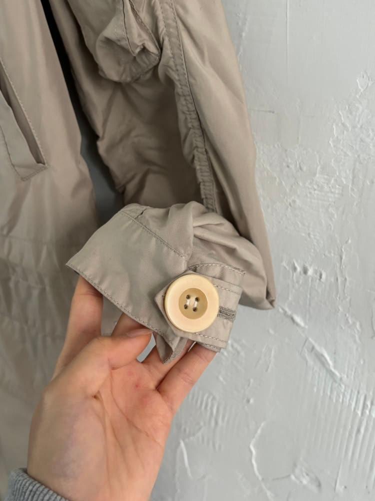 Sacai 사카이 밀리터리 베이지 실크 혼방 코트 7