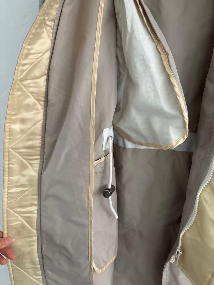 Sacai 사카이 밀리터리 베이지 실크 혼방 코트 8