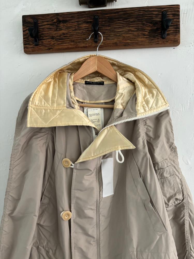 Sacai 사카이 밀리터리 베이지 실크 혼방 코트 5