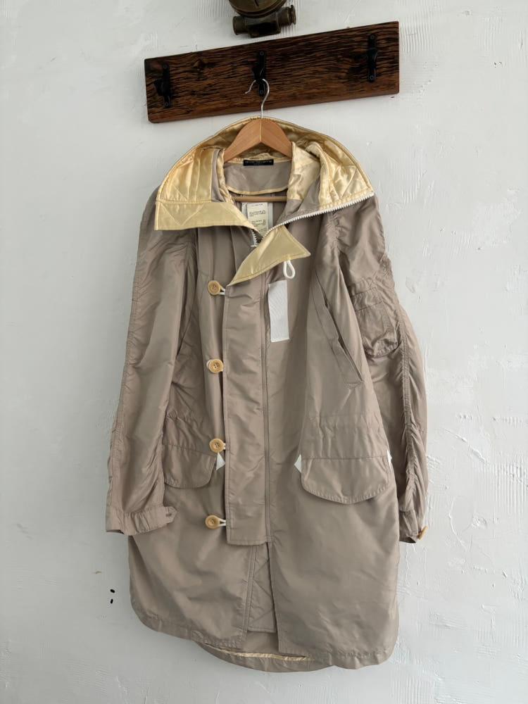Sacai 사카이 밀리터리 베이지 실크 혼방 코트 3