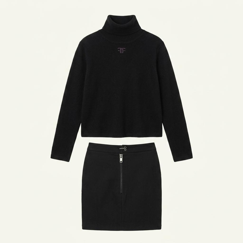 FENDI 펜디 블랙 로고 터틀넥 1