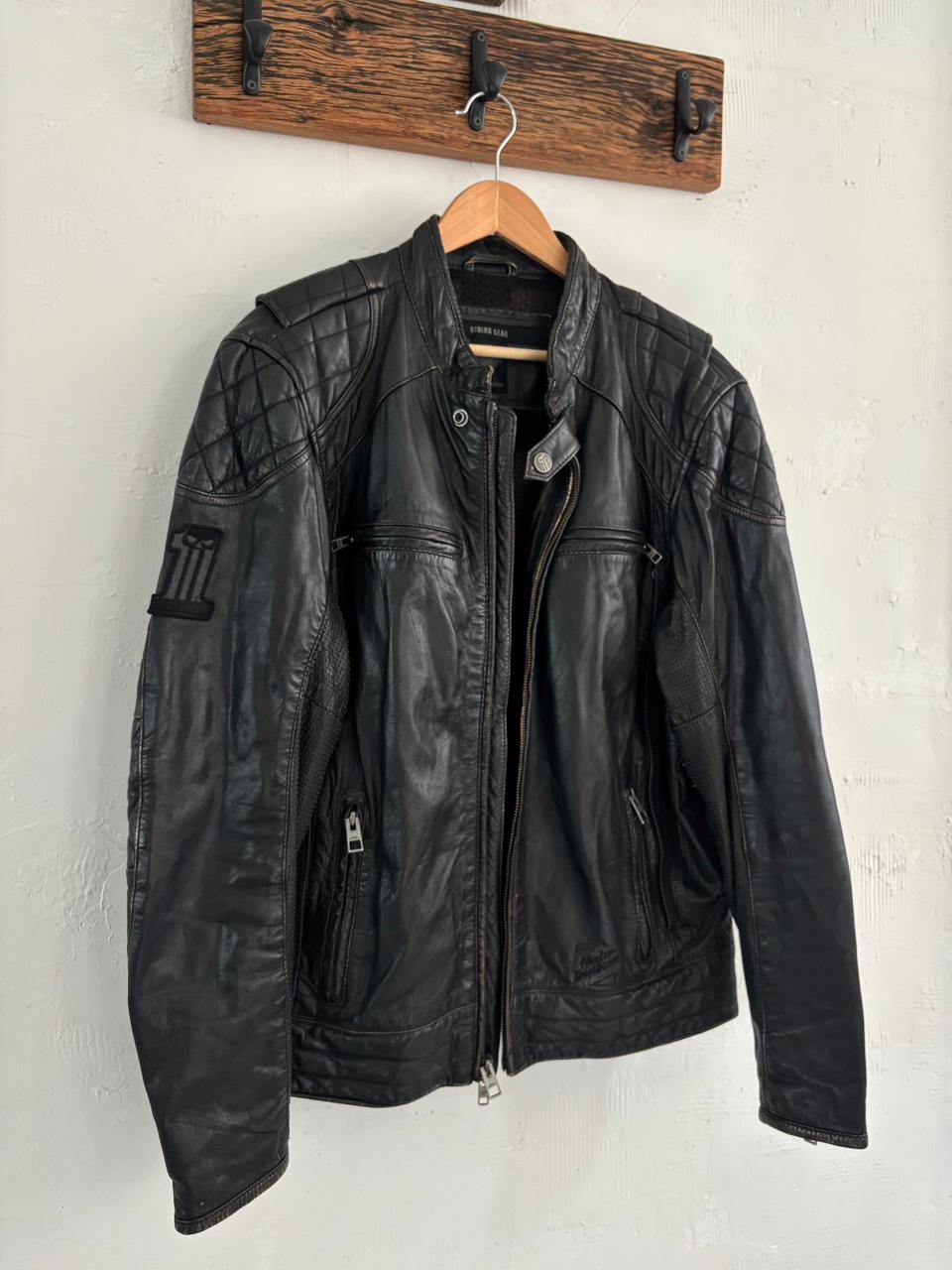 Harley Davidson 할리데이비슨 블랙 가죽 라이딩 기어 자켓 2