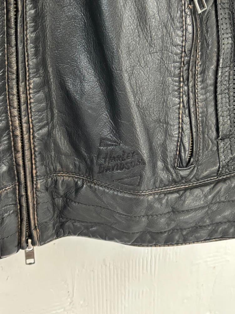Harley Davidson 할리데이비슨 블랙 가죽 라이딩 기어 자켓 10