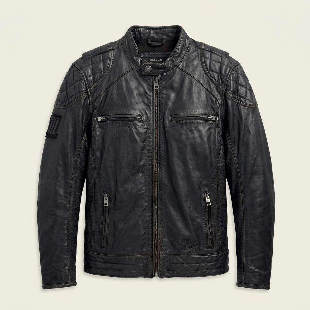 Harley Davidson 할리데이비슨 블랙 가죽 라이딩 기어 자켓 1