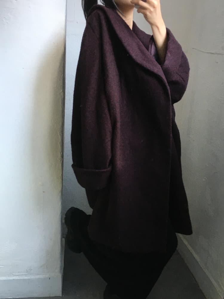 Comme des Garcons 꼼데가르송 96‘s 버건디 울 코트 4