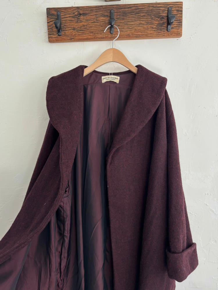 Comme des Garcons 꼼데가르송 96‘s 버건디 울 코트 8
