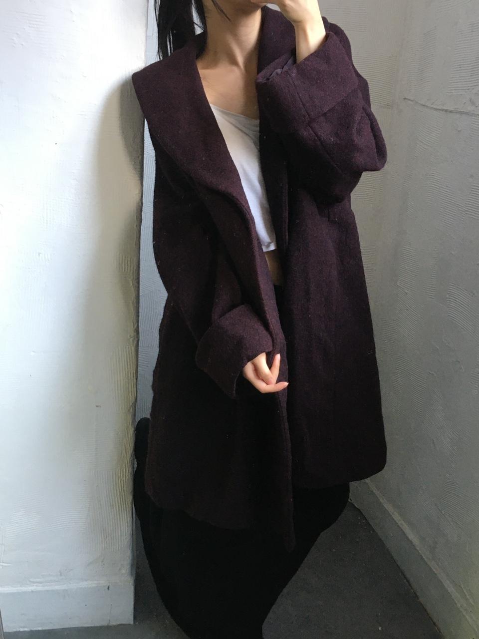 Comme des Garcons 꼼데가르송 96‘s 버건디 울 코트 2