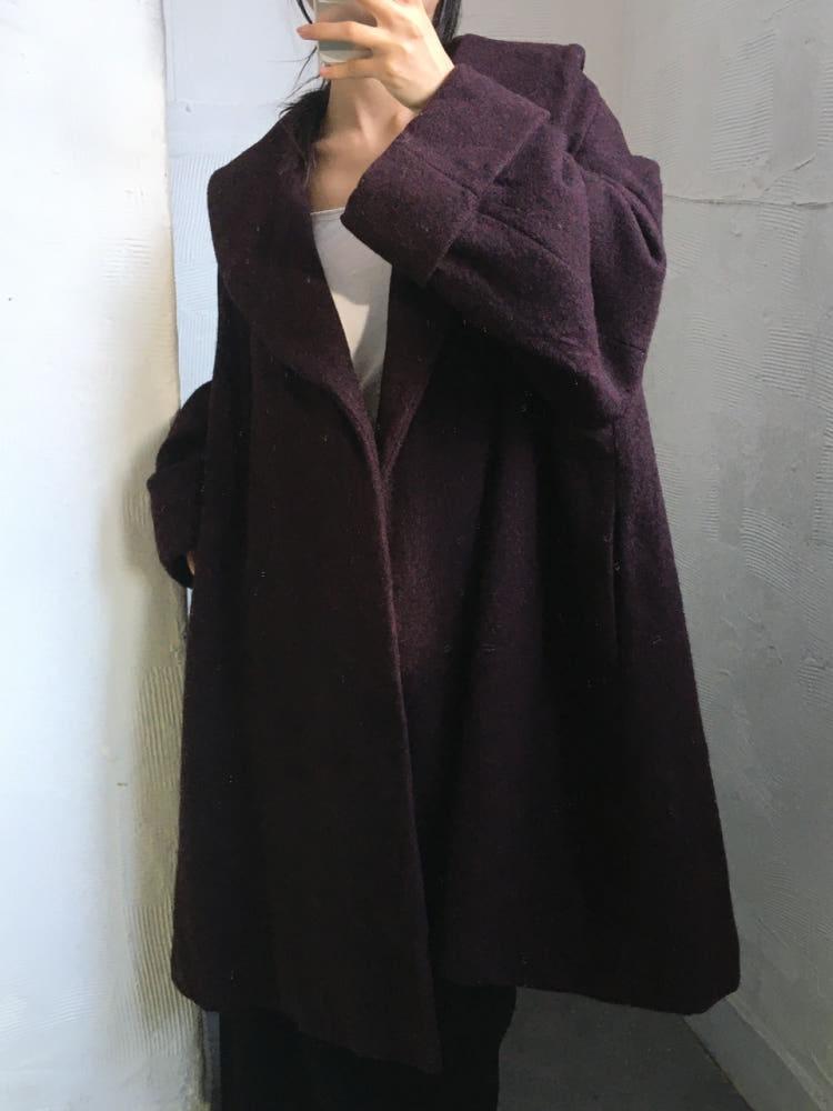 Comme des Garcons 꼼데가르송 96‘s 버건디 울 코트 5