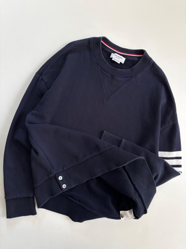 Thom Browne 톰브라운 네이비 스웨트셔츠 4