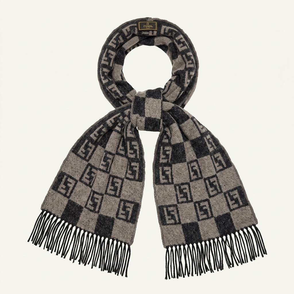 Fendi 펜디 90‘s FF 모노그램 체커보드 머플러 1