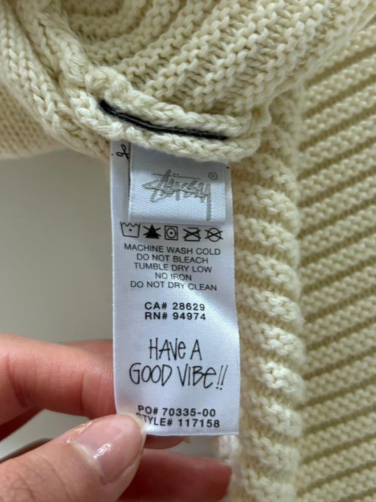 Stussy 스투시 아이보리 패치워크 스웨터 8