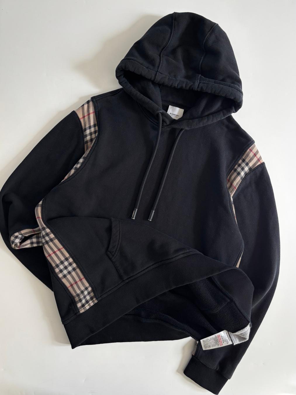 Burberry 버버리 블랙 체크 코튼 후디 2