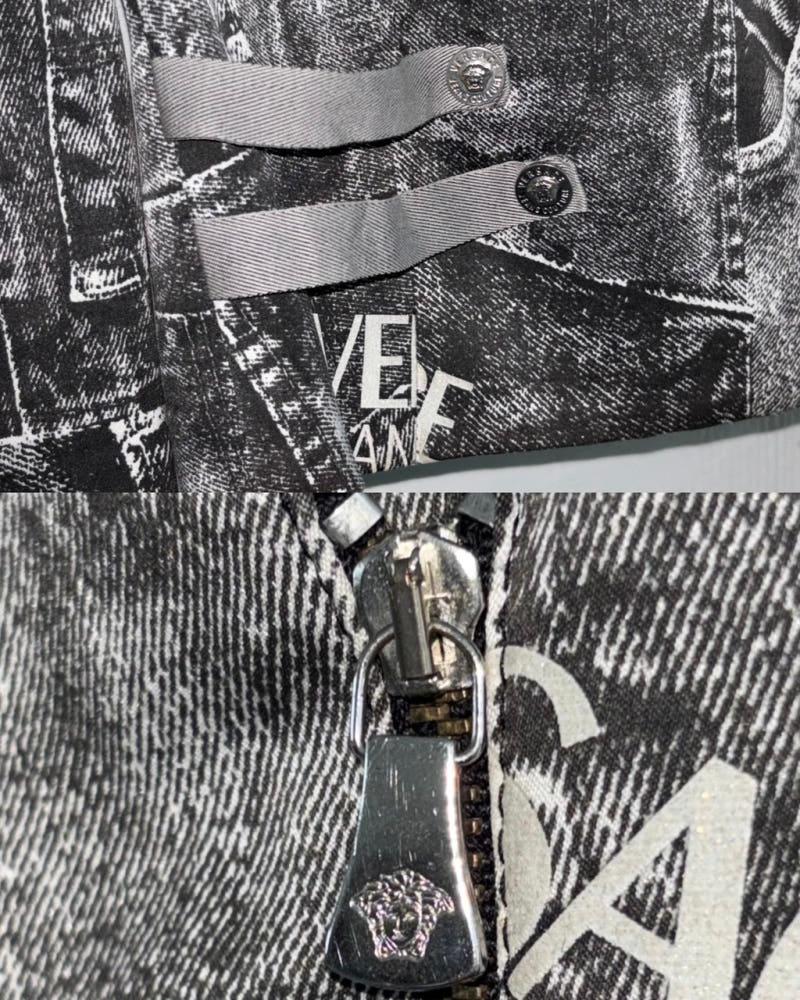 Versace 베르사체 진스 꾸뛰르 그레이 데님 프린트 자카드 자켓 11