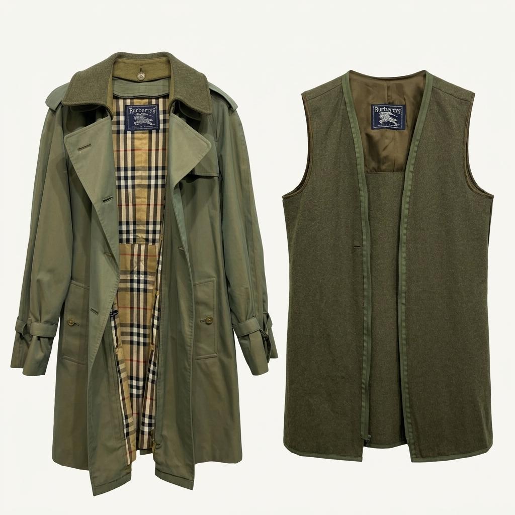 Burberry 버버리 카키 더블 카라 코트 1