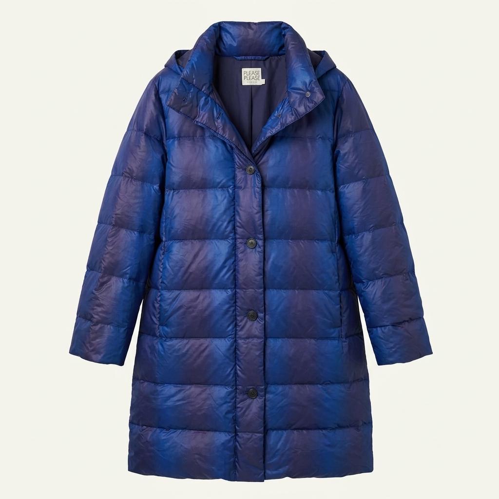 Pleats Please 플리츠플리즈 블루 타이다이 롱패딩 1