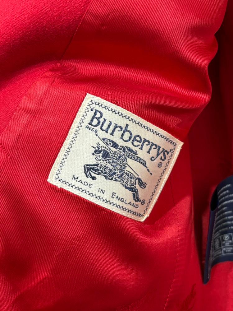 Burberry 버버리 크레스트 로고 와펜 레드 울 싱글 자켓 6
