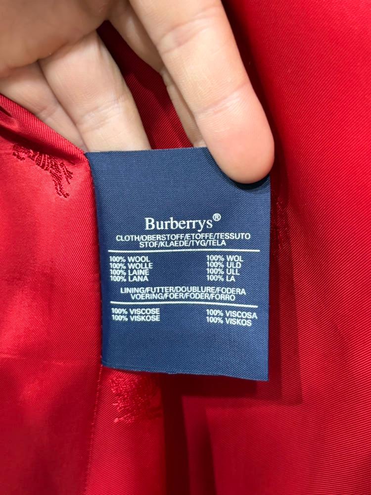 Burberry 버버리 크레스트 로고 와펜 레드 울 싱글 자켓 7