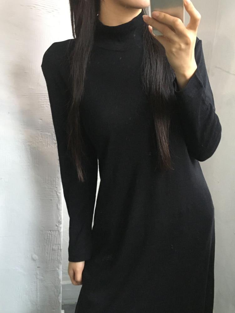 Issey Miyake 이세이미야케 블랙 모크넥 원피스 4