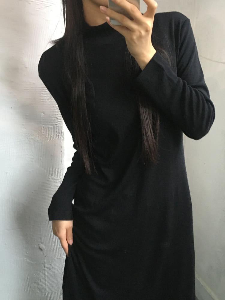 Issey Miyake 이세이미야케 블랙 모크넥 원피스 5
