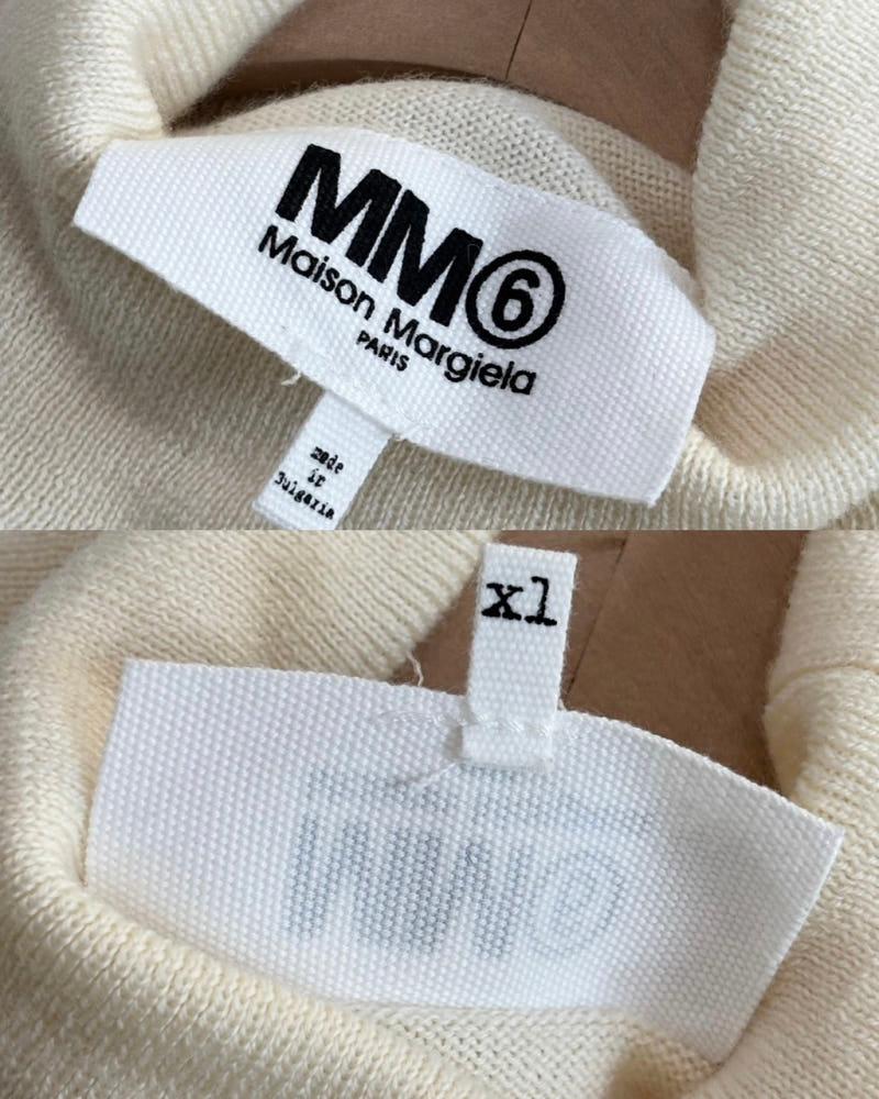 MM6 메종 마르지엘라 아이보리 엘보우 패치 터틀넥 니트 10