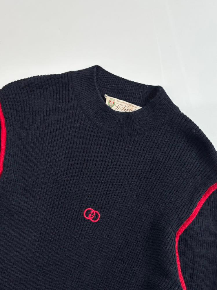 Gucci 올드 구찌 로고 블랙 울 니트 8