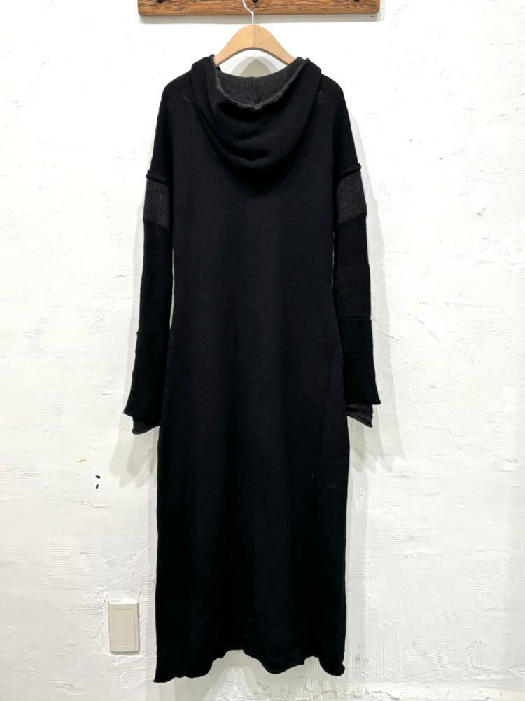 Yohji Yamamoto 요지야마모토 블랙 후드 롱 원피스 8