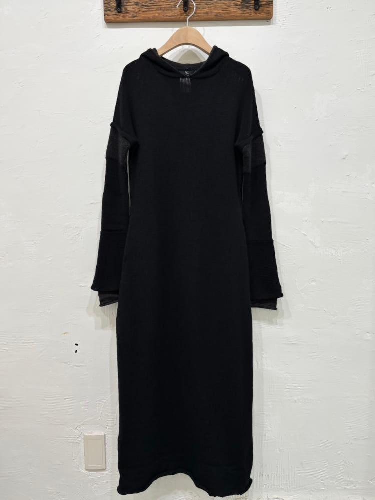 Yohji Yamamoto 요지야마모토 블랙 후드 롱 원피스 6