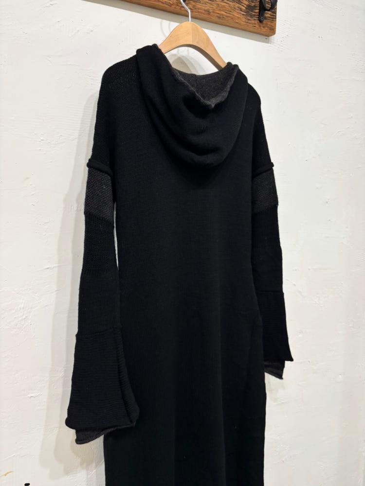 Yohji Yamamoto 요지야마모토 블랙 후드 롱 원피스 9