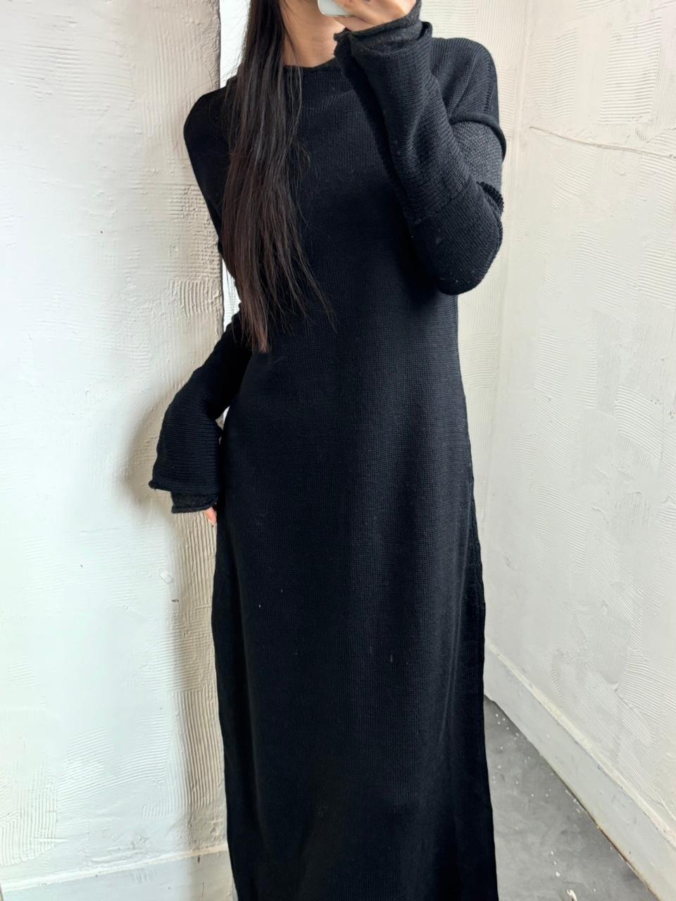 Yohji Yamamoto 요지야마모토 블랙 후드 롱 원피스 2
