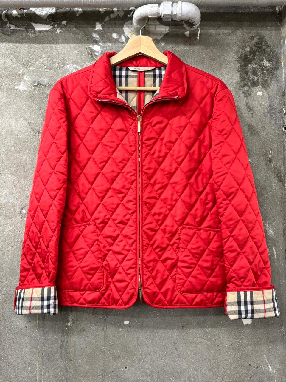 Burberry 버버리 레드 퀄팅 집업 자켓 2