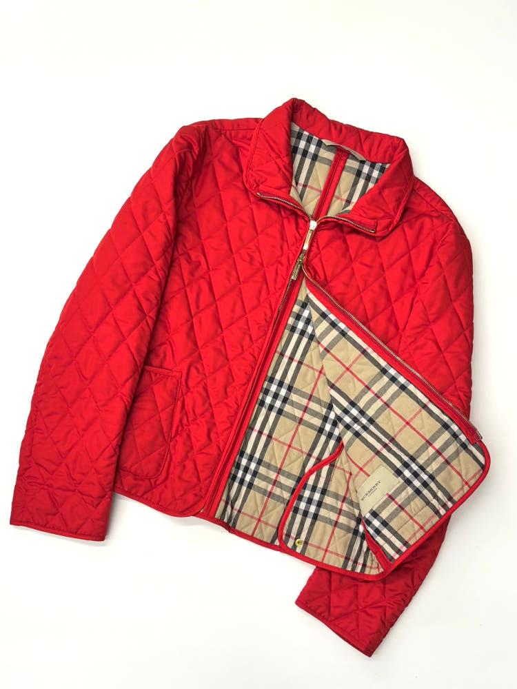Burberry 버버리 레드 퀄팅 집업 자켓 4