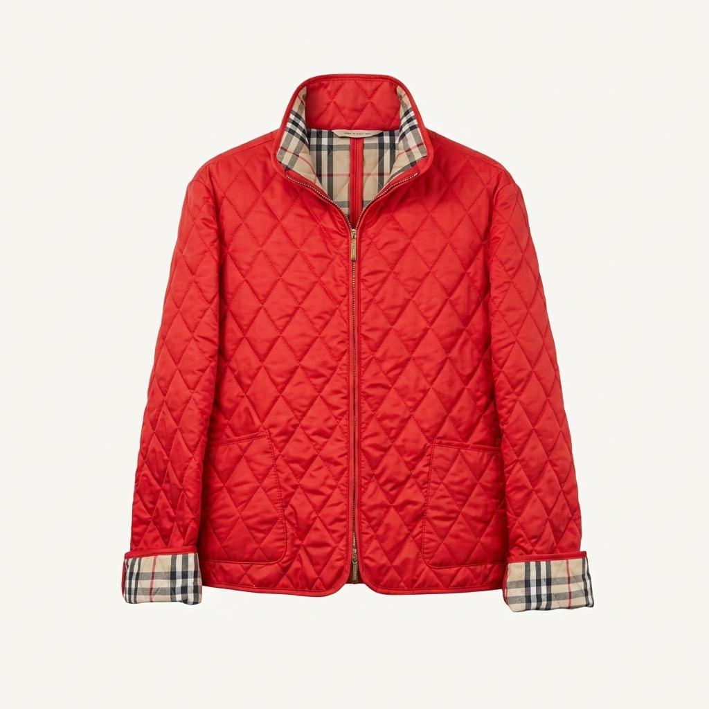 Burberry 버버리 레드 퀄팅 집업 자켓 1