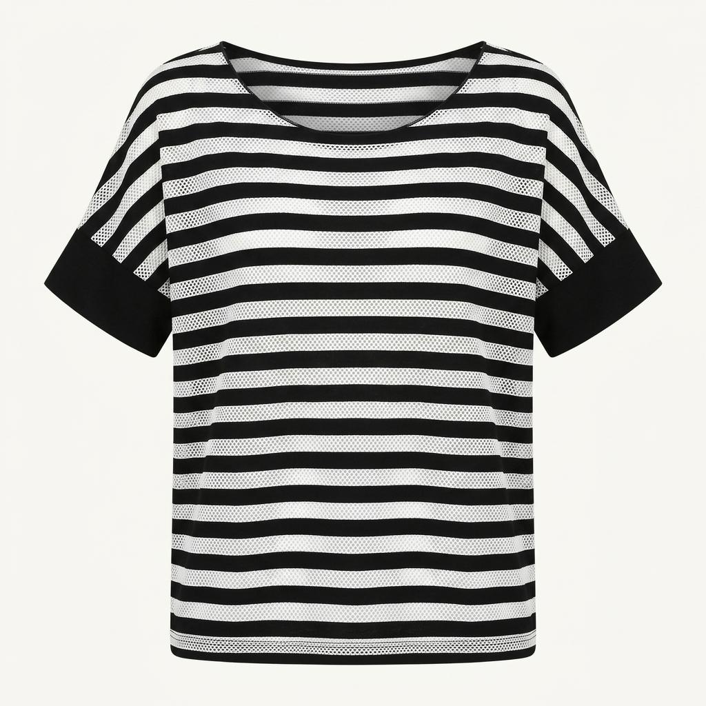 ARMANI COLLEZIONI 아르마니 꼴레지오니 레이온 스트라이프 반팔 1