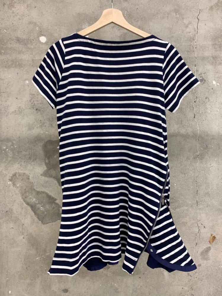 Sacai 사카이 네이비 단가라 프릴 미니 원피스 7