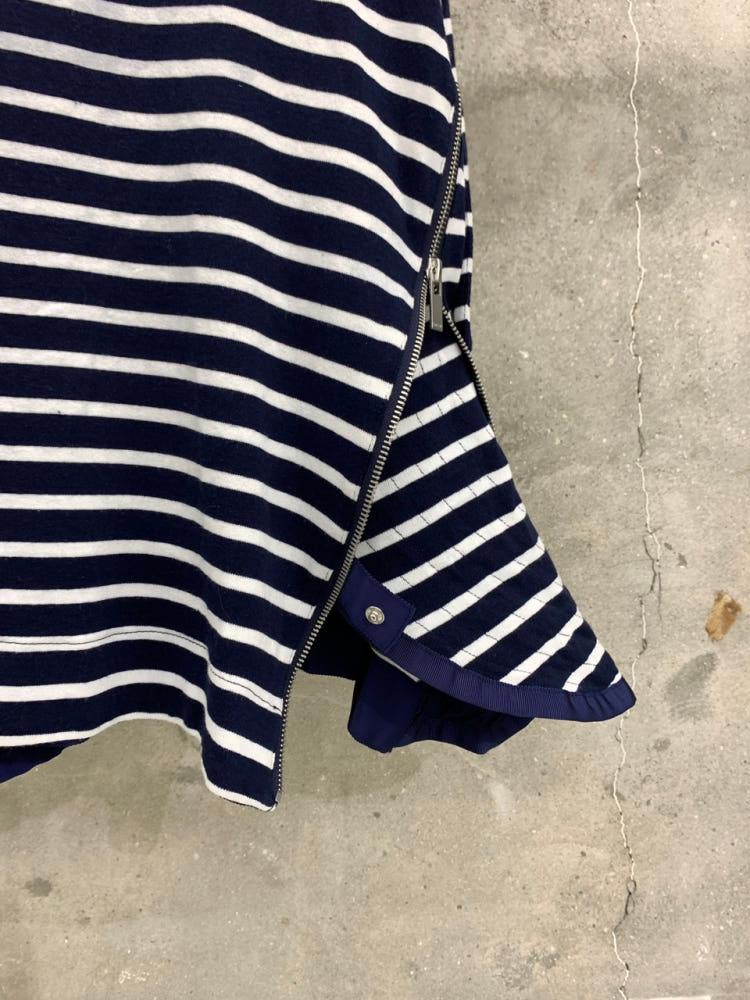 Sacai 사카이 네이비 단가라 프릴 미니 원피스 10