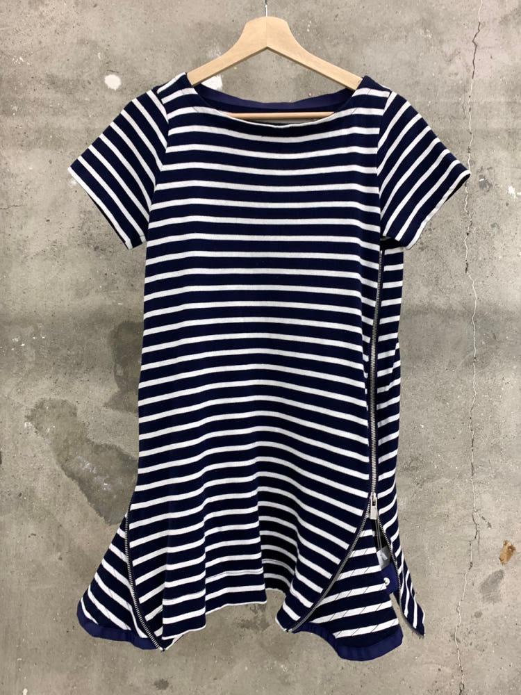 Sacai 사카이 네이비 단가라 프릴 미니 원피스 6