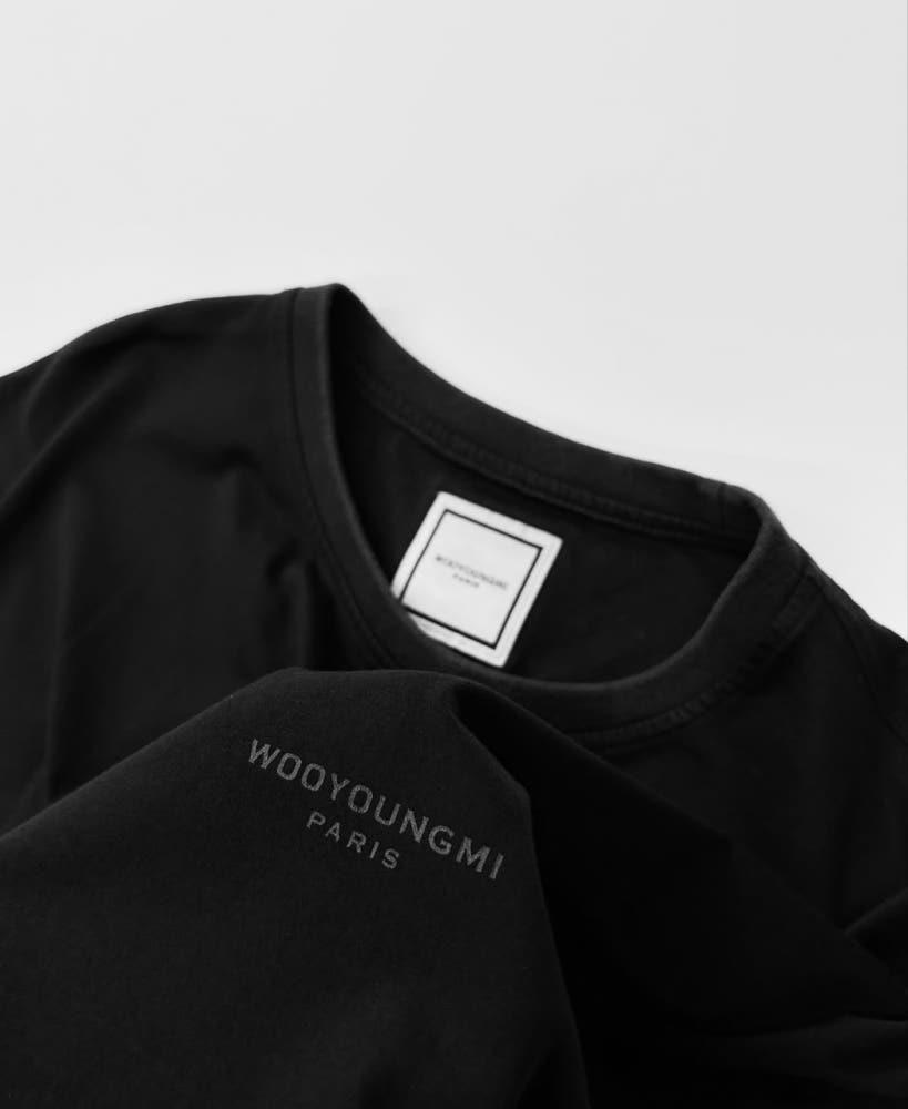 Wooyoungmi 우영미 레더 패치 블랙컬러 티셔츠 3