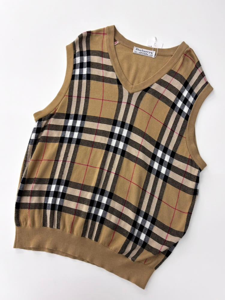 Burberry 버버리 노바체크 브이넥 슬리브리스 니트 4