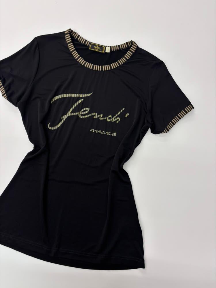 Fendi 펜디 블랙 레이온 로고 반팔 6